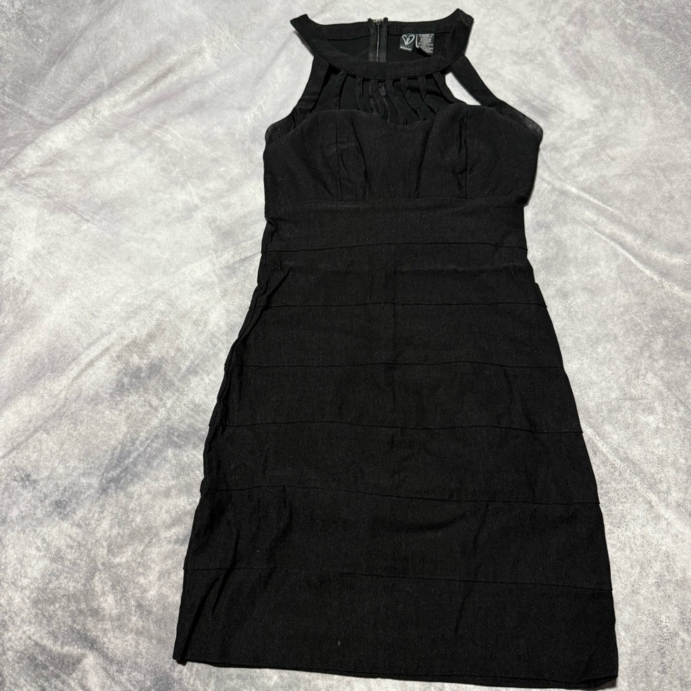 Windsor Black Halter Mini Dress